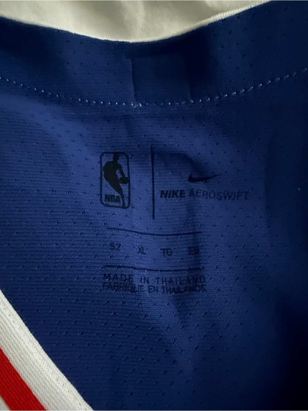 Nike Blue PHILA Basketball Jersey with White & Red Trim - Picture 5 of 5